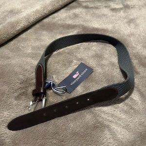 Woven tonal stripe canvas club belt